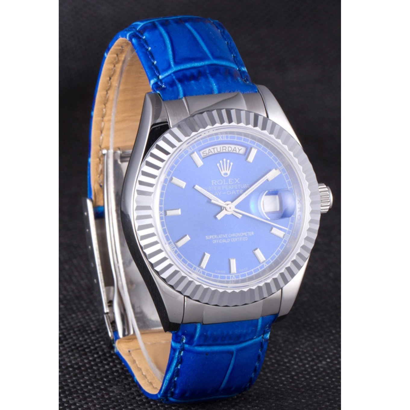 Aaa replica watch Blue Collection Band 621490 Rolex Oyster Day-Date Leather 0721